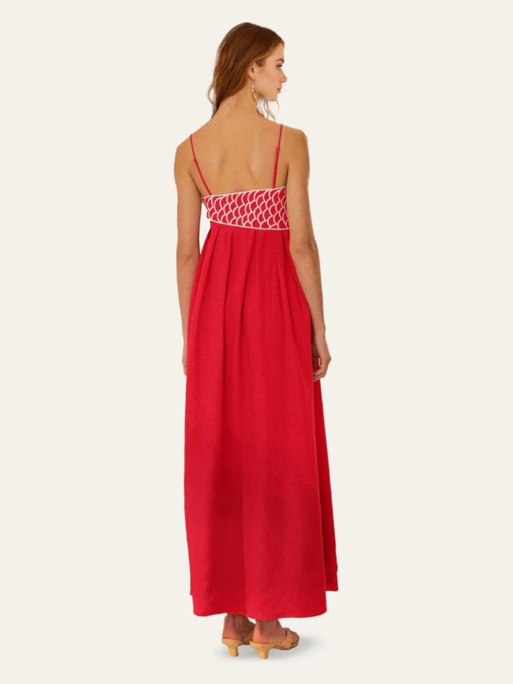 Farm Rio Red Fish Top Maxi Dress - Picture 3 of 5